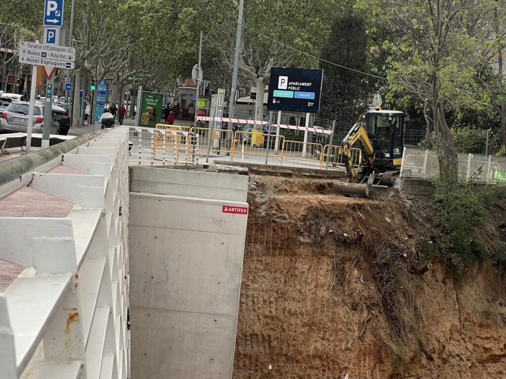 Obres ampliació Pont d'Esplugues