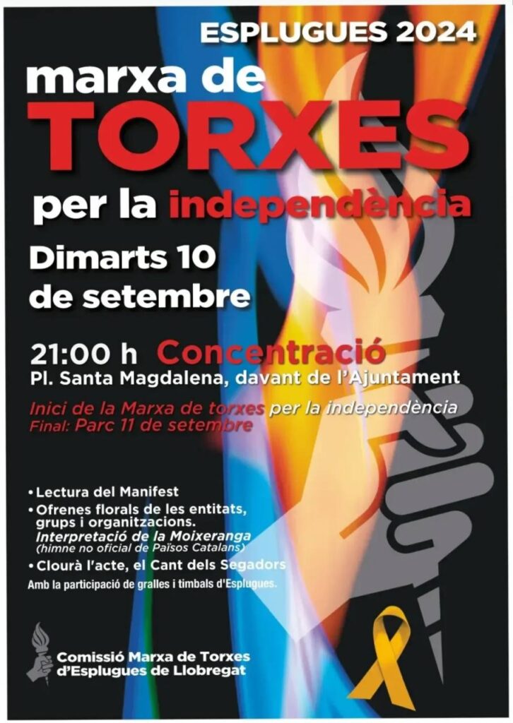 Diada Catalunya Esplugues torxes